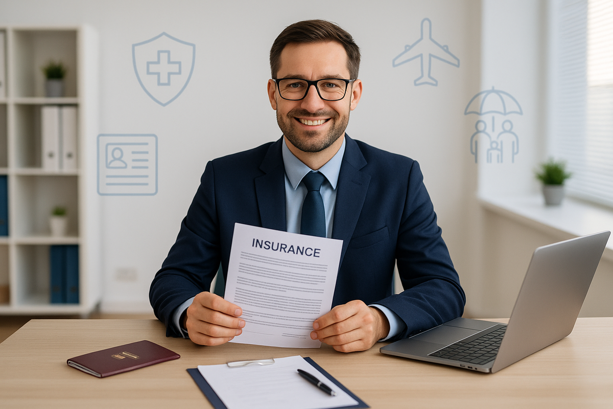 create image for the website of visa consultant for Insurance Page Nice photo